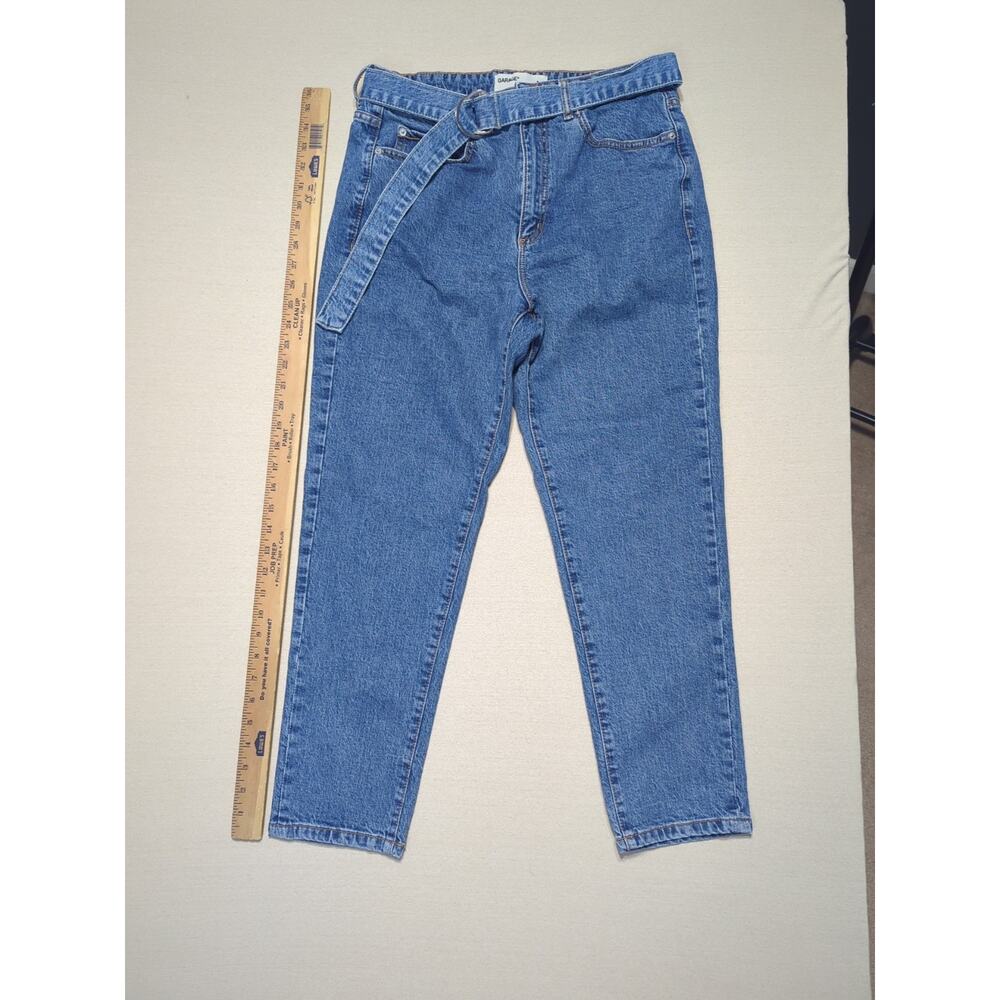 Garage Jeans Women's Size 11 Tapered Leg Blue Denim With Attached Belt Vintage